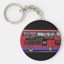 Autobús de dos pisos rojo del autobús de Londres Llavero Personalizado