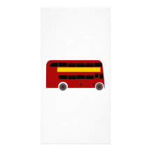 Autobús de dos plantas británico tarjetas personales