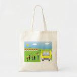 Autobús escolar y la bolsa de asas lindos de los n