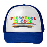 Autobús fresco preescolar gorros bordados