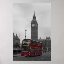 Autobús rojo Big Ben de Londres Impresiones