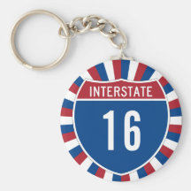 Autopista 16 llavero personalizado