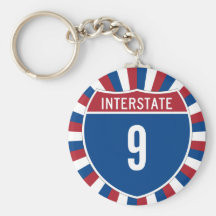 Autopista 9 llaveros personalizados