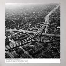 Autopistas sin peaje de Los Ángeles del aire, 1966 Posters