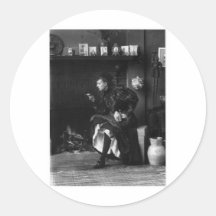 Autorretrato 1896 de Frances Benjamin Johnson Pegatinas Redondas