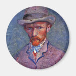 Autorretrato con el gorra gris de Vincent van Gogh Iman Para Frigorífico
