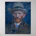 Autorretrato con el sombrero de fieltro gris impresiones