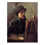 Autorretrato con el sombrero de fieltro oscuro de  tarjetas postales