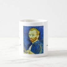 Autorretrato con Pallette Vincent van Gogh Taza