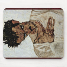 Autorretrato con su cabeza abajo por Schiele Egon Tapete De Raton