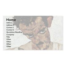 Autorretrato con su cabeza abajo por Schiele Egon Tarjeta Personal
