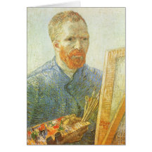 Autorretrato delante del caballete; Vincent van Go Felicitacion