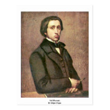 Autorretrato. Por Edgar Degas Postal