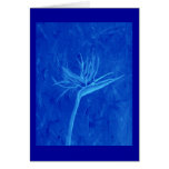 Ave del paraíso azul tarjetón