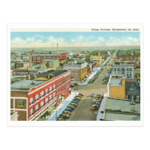 Avenida de Kemp., vintage de Watertown, Dakota del Tarjeta Postal