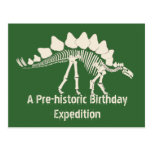 Aventura del cumpleaños del empuje del dinosaurio postales