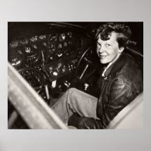 AVIACIÓN AMELIA PIONERA EARHART -- 1937 POSTER