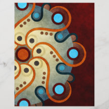 Aviador abstracto floral azul del arte del vector tarjetas informativas