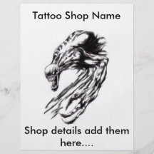 Aviador adaptable del arte del tatuaje tarjetas informativas