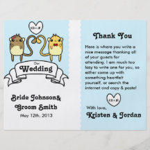 Aviador adorable del programa del boda del Gerbil  Flyer A Todo Color