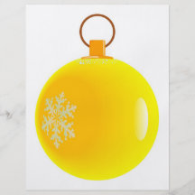 Aviador amarillo de la chuchería del navidad flyer personalizado