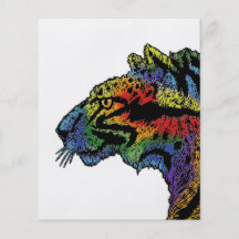 Aviador (blanco) 4.5x5.6 del leopardo del arco iri flyer a todo color
