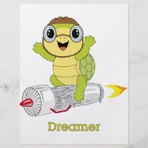 Aviador de Dreamer™ de la tortuga Tarjeta Publicitaria