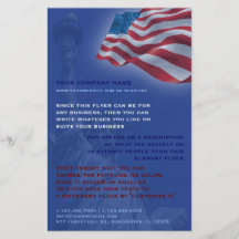 Aviador de la bandera americana flyer a todo color
