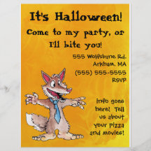 Aviador de la invitación del fiesta de Halloween d Tarjetas Publicitarias
