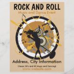 Aviador de la música del rock-and-roll tarjetas informativas