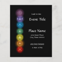 Aviador del acontecimiento de Chakras pequeño Tarjetas Informativas