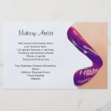 Aviador del artista de maquillaje tarjeton