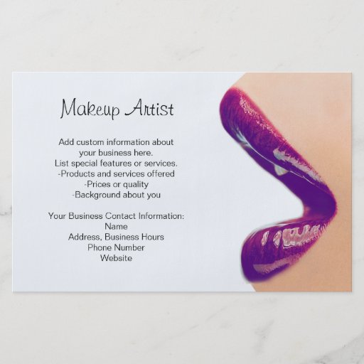 Aviador del artista de maquillaje tarjeton