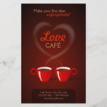 Aviador del café del amor tarjeta publicitaria