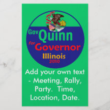 Aviador del gobernador de QUINN Flyer Personalizado