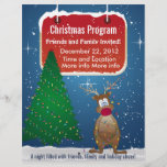 Aviador del programa del navidad del reno flyer a todo color