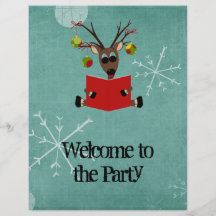 Aviador del reno del navidad flyer personalizado