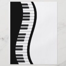 Aviador ondulado del teclado de piano tarjeton