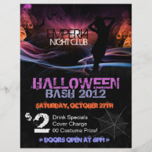 Aviador promocional del club de Halloween de la si Flyer Personalizado