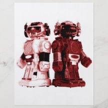 aviador rojo de los robots tarjetas informativas
