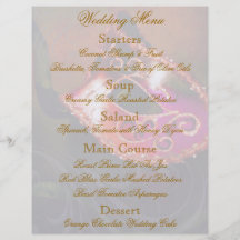 Aviador rojo del menú del boda de la bola de masca flyer personalizado