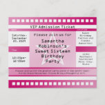 Aviador rosado del boleto de la estrella del dulce flyer personalizado