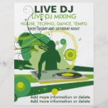 Aviador vivo de DJ del Grunge verde Tarjetones