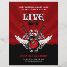 Aviador vivo del concierto/del fiesta de la música tarjeton