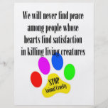 Aviadores ANIMALES de la CRUELDAD de la PARADA de  Flyer A Todo Color