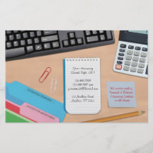 Aviadores del escritorio de la contabilidad tarjeta publicitaria