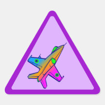 Avión de caza a reacción retro del tigre 80s de Co Etiquetas