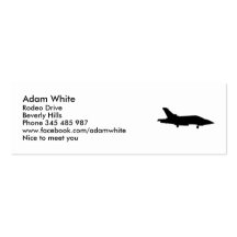 Avión de combate tarjeta de negocio