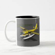 Avión de mar tazas de café