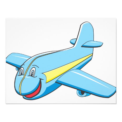 Avión del dibujo animado invitaciones personales de Zazzle.es